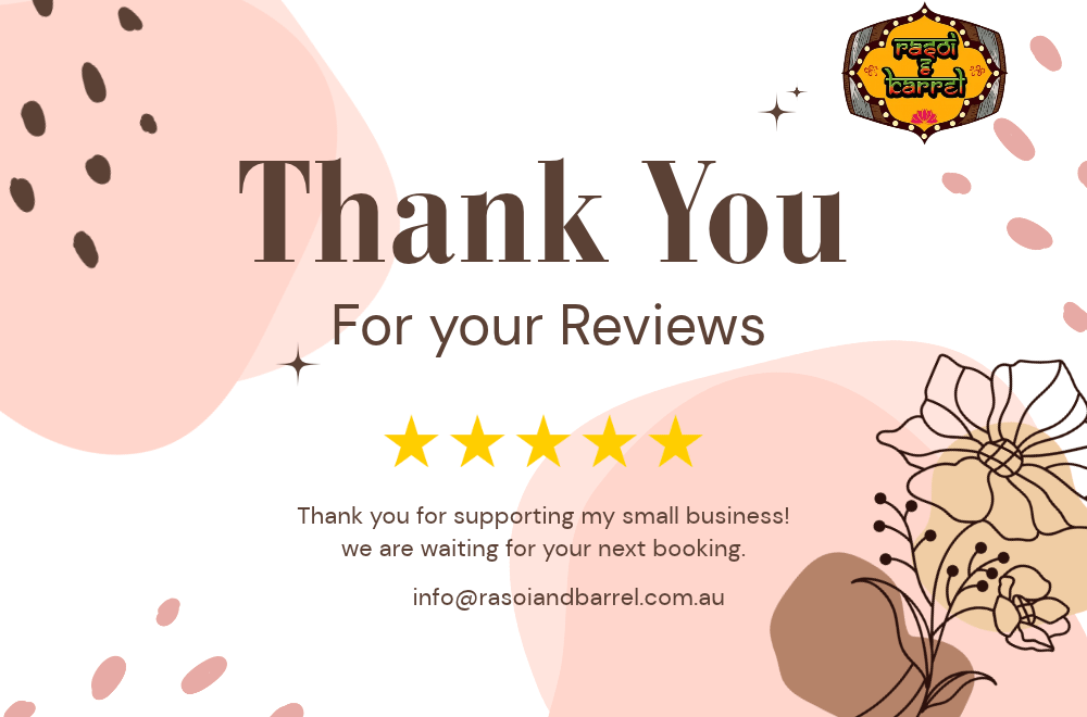 Thank you note for Customers Reviews